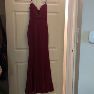 Long red dress